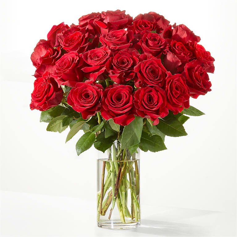 Langstieliger rosa Rosenstrauß