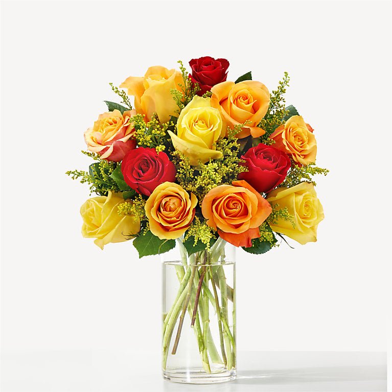 Sonnenbeschienener Herbstrosenstrauß,Strauß,Bloomera