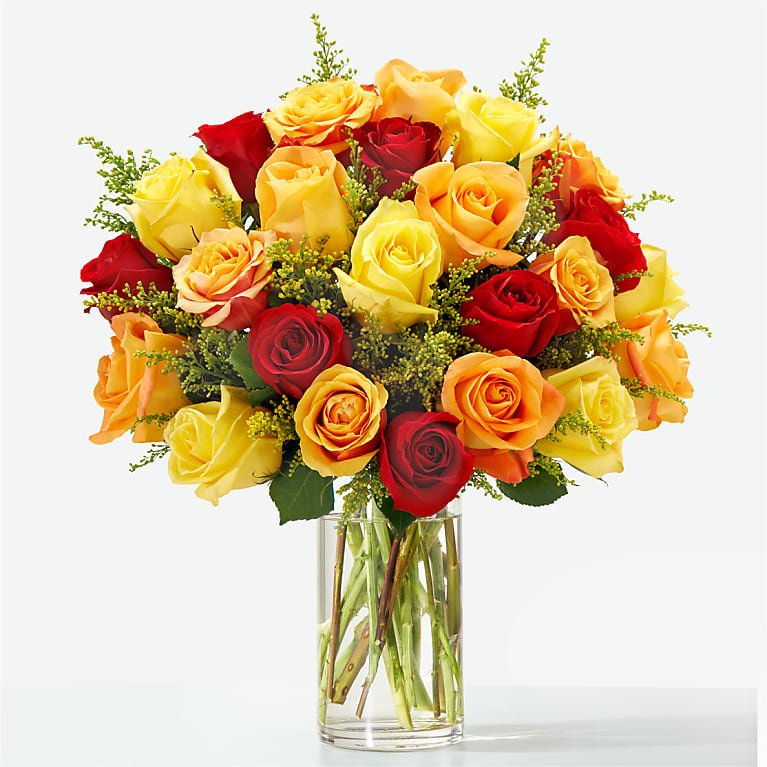 Sonnenbeschienener Herbstrosenstrauß,Strauß,Bloomera